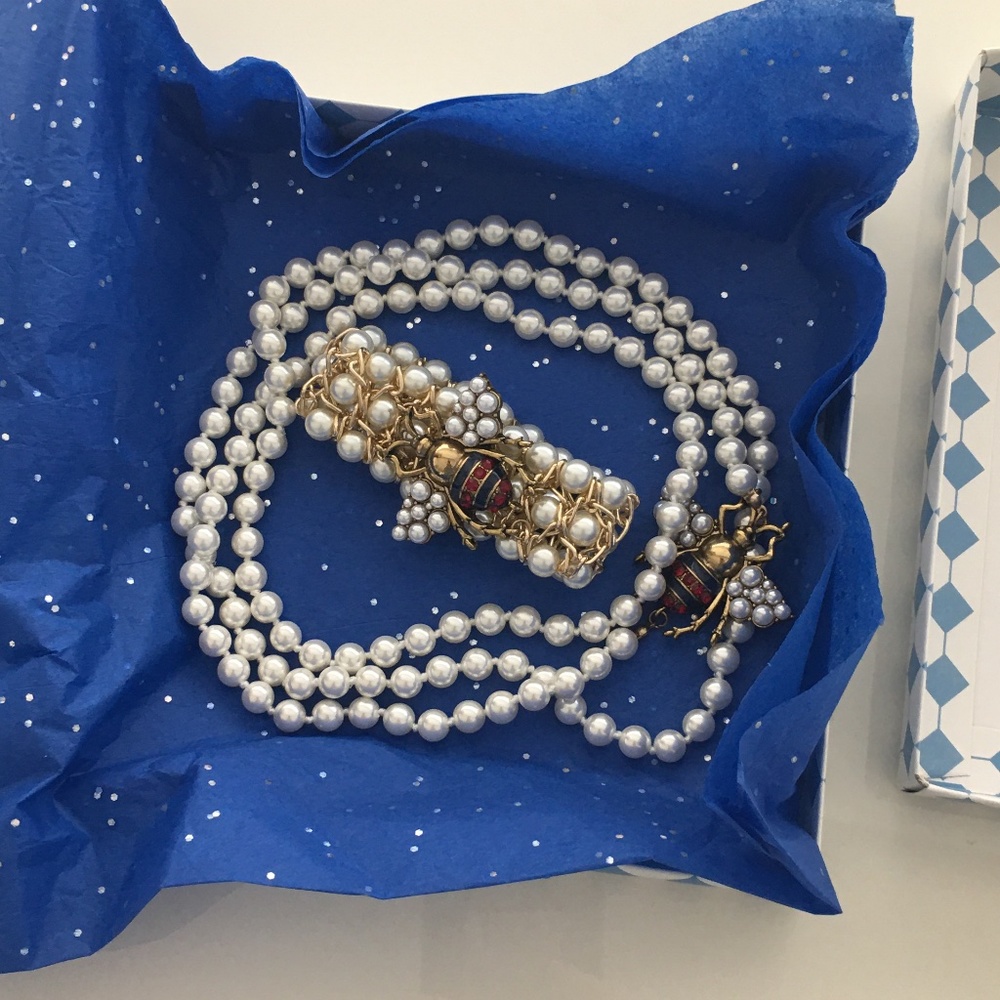FASHION LUXURY GLAMOUR Classic PEARLS NECKLACE & BRASELET